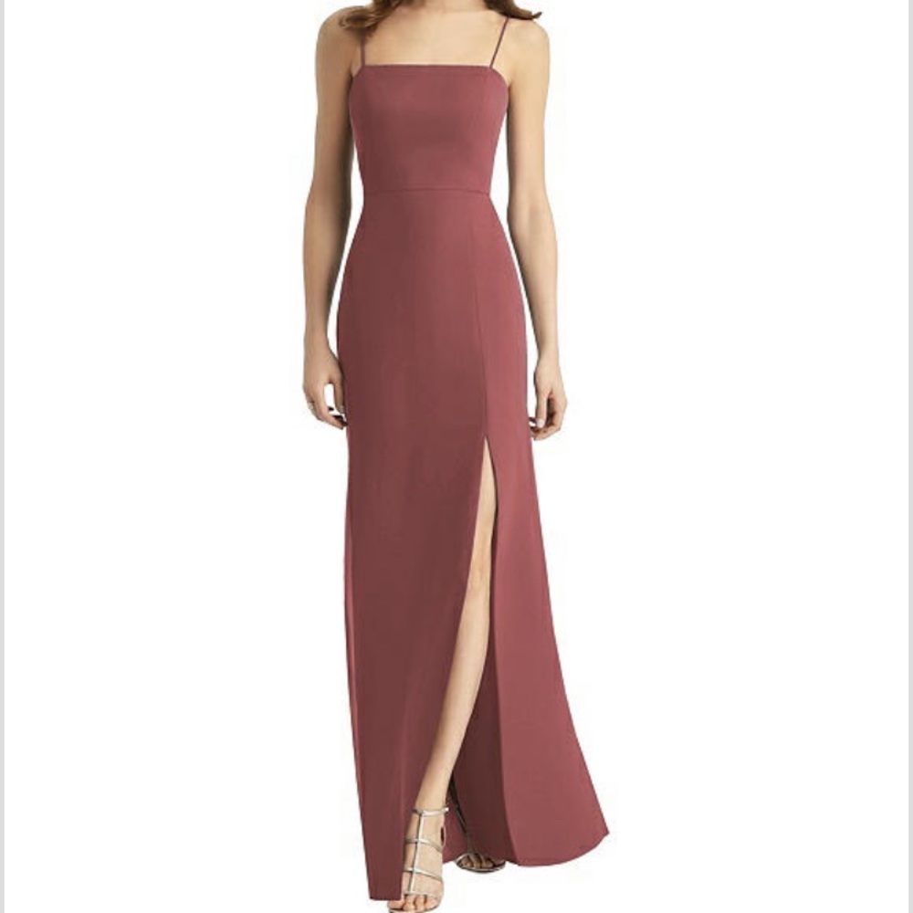 The dressy group English rose tie back cutout trumpet dress